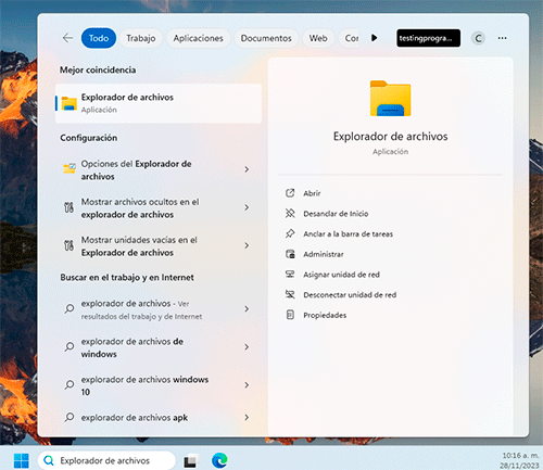 Ingresa al explorador de archivos