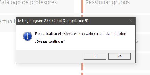 Haz clic en el botón sí