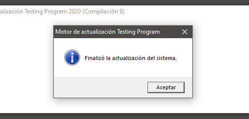Haz clic en el botón aceptar