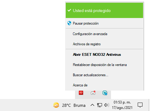 Haz clic con el botón secundario sobre el icono 
