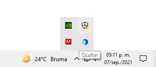 Busca el icono del antivirus panda