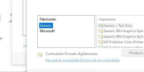  Selecciona el fabricante generic