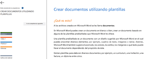 Visualizarás el material de estudio lectura, práctica y video