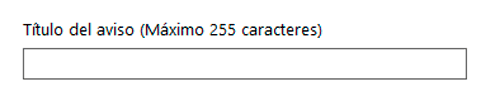 Escribe el título del aviso