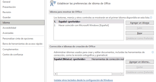 El idioma predeterminado debe ser español
